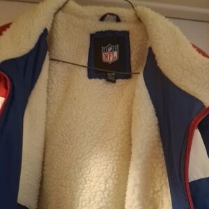 NFL Blue and Red Jacket with White Accents